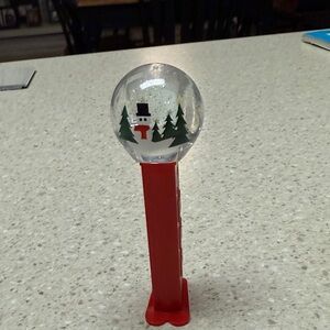 Festive Red Snow Globe Candy Dispenser
